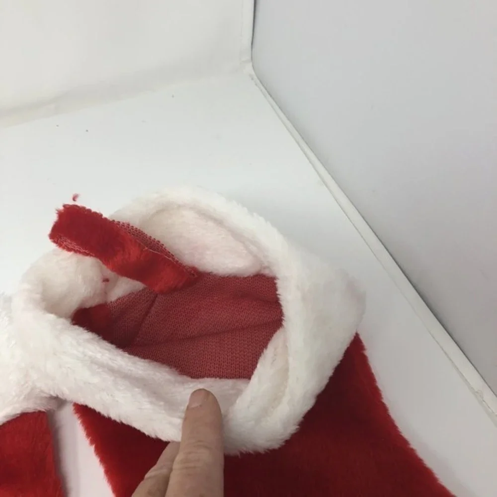 3 Holiday‎ Red Velveteen Christmas Stocking White Cuff 14” To 16”